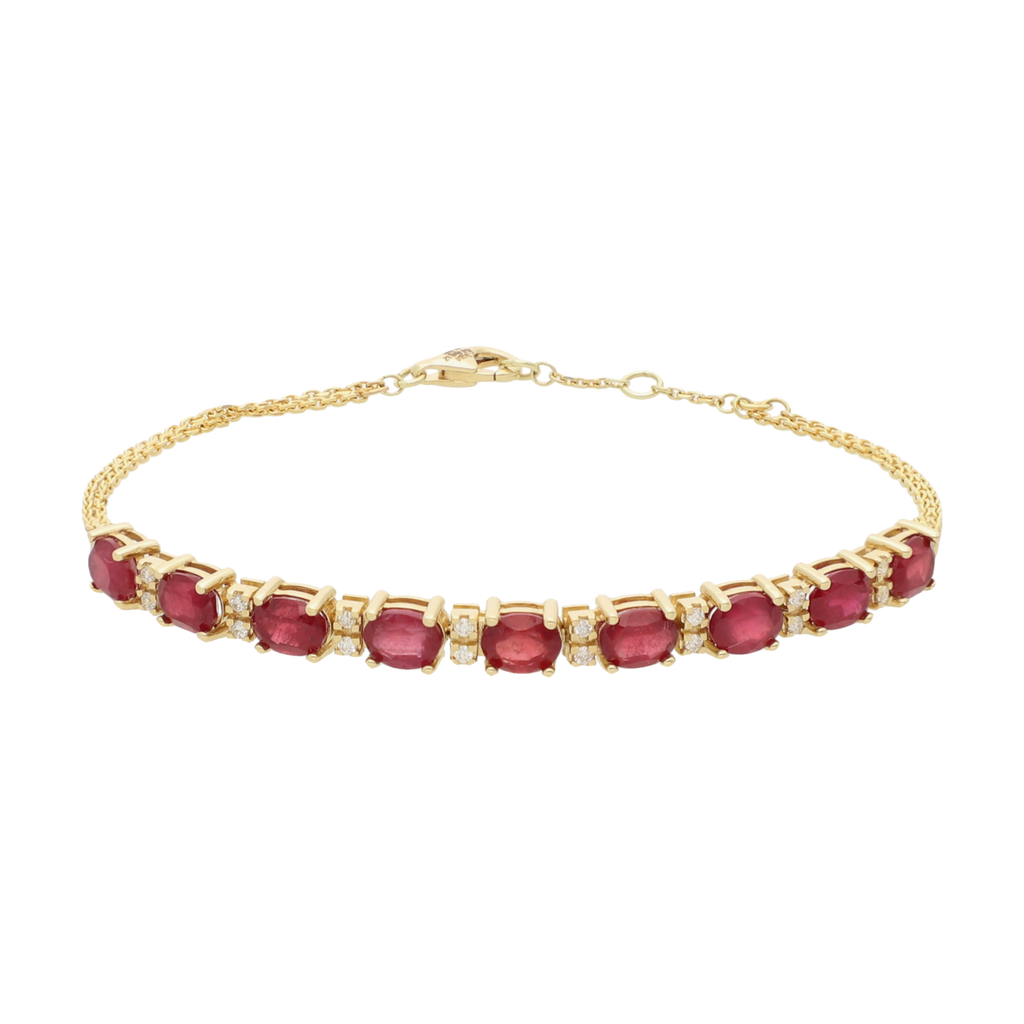 Pulsera rubíes 18K