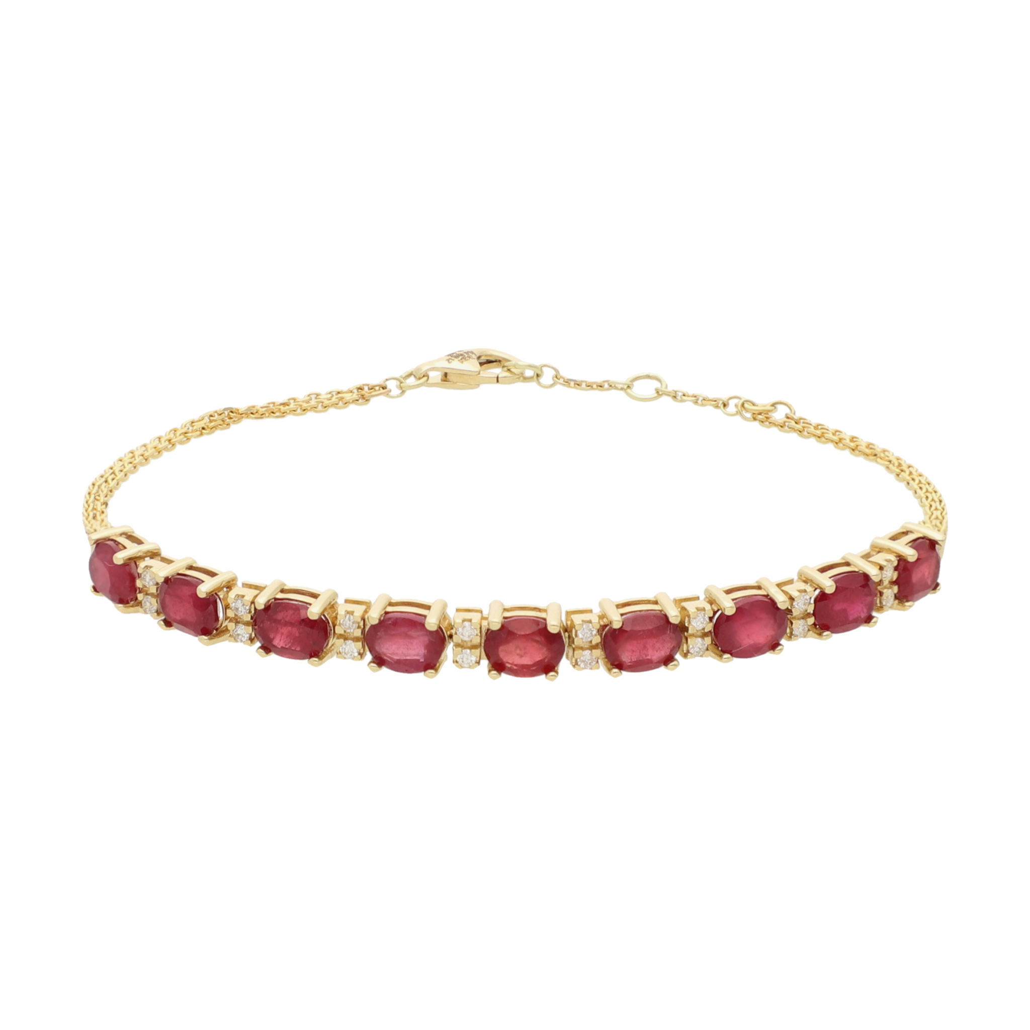 Pulsera rubíes 18K