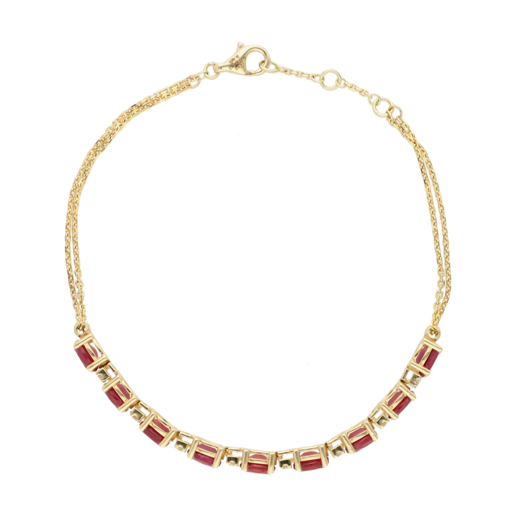 Pulsera rubíes 18K