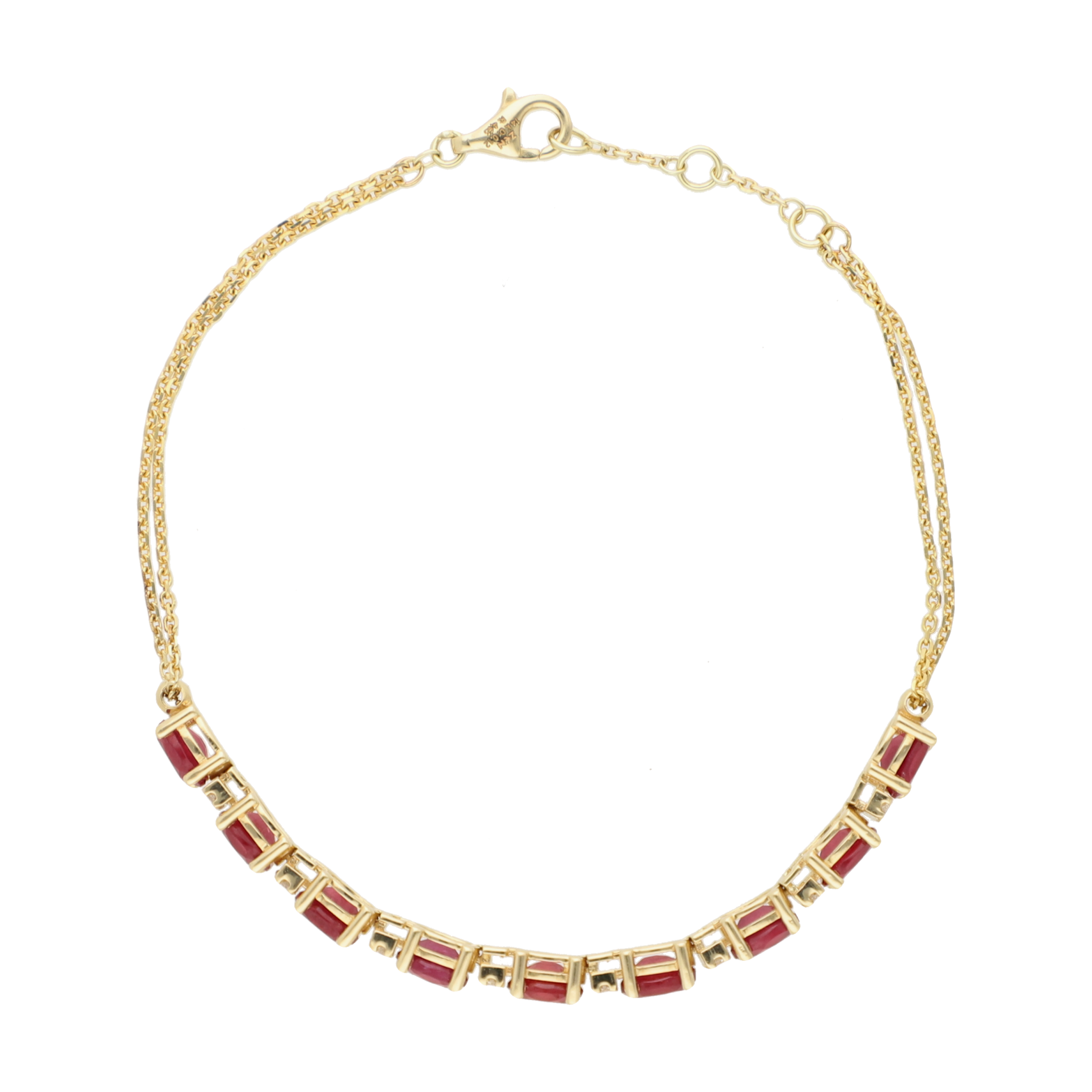 Pulsera rubíes 18K