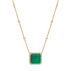 Collar esmeralda 5.25ct y brillantes 14K