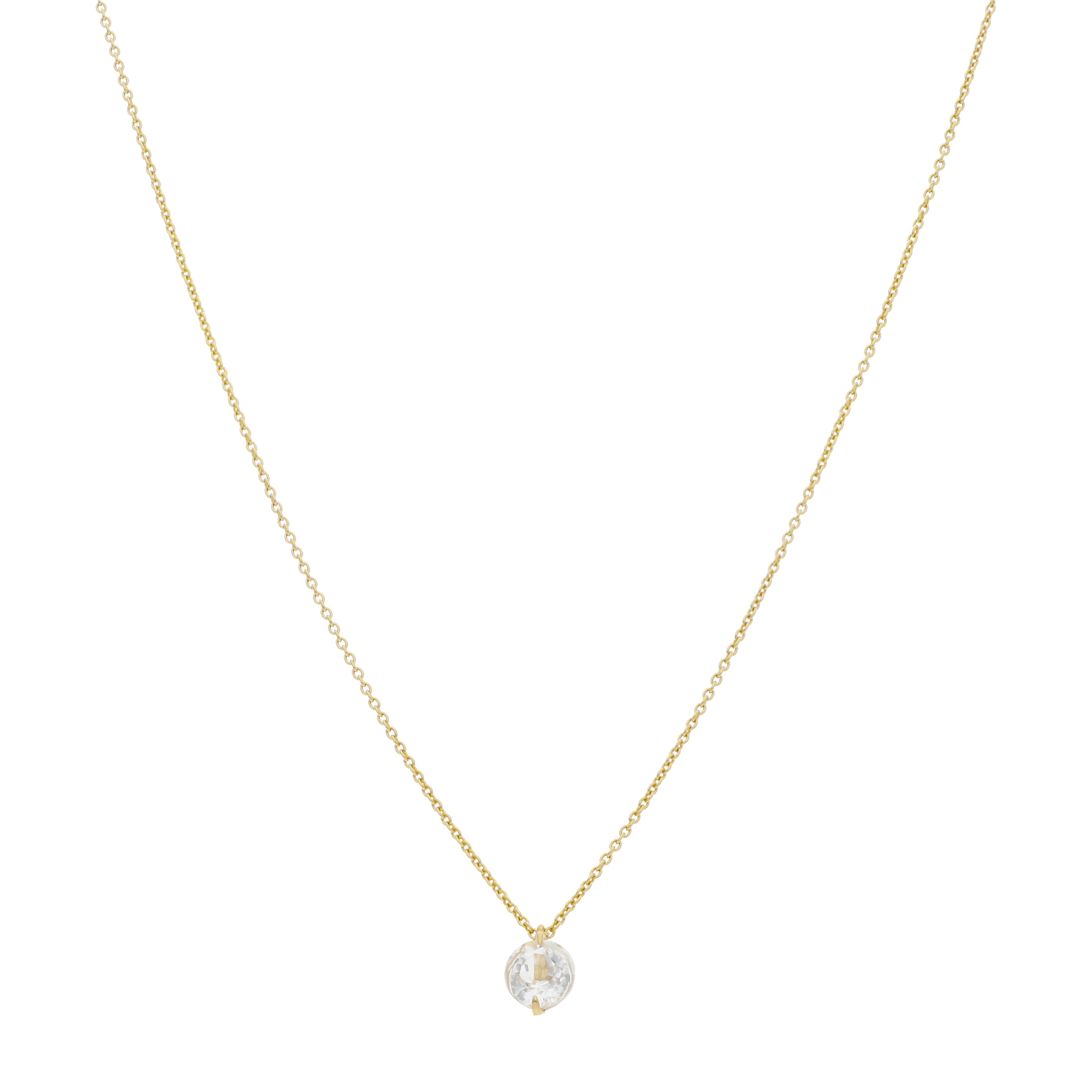 Collar dije piedra solitario 14K