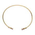 Aro flexible amatista y zafiro 14K