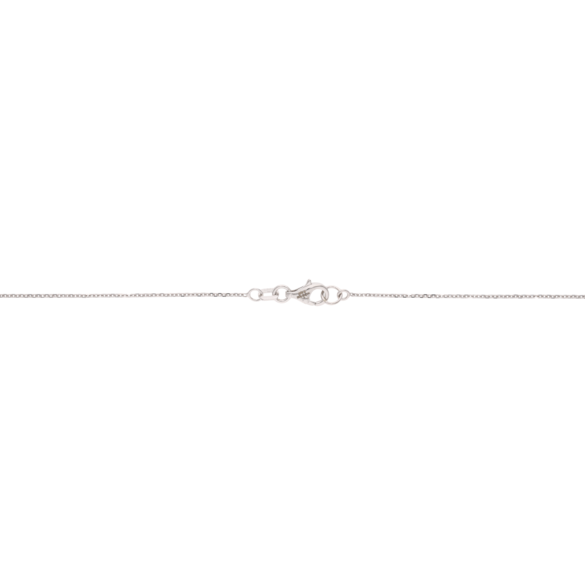 Collar zafiro oval y brillantes oro blanco 14K