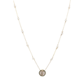 Collar perlas y medalla Virgen orando 10K