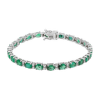 Pulsera tipo tennis oval 14K