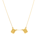 Escapulario cuadrado Virgen del Carmen 14K