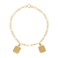 Pulsera escapulario cuadrado Carmen 14K