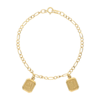 Pulsera escapulario cuadrado Carmen 14K