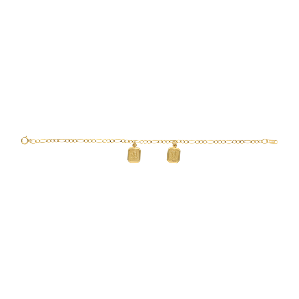 Pulsera escapulario cuadrado Carmen 14K