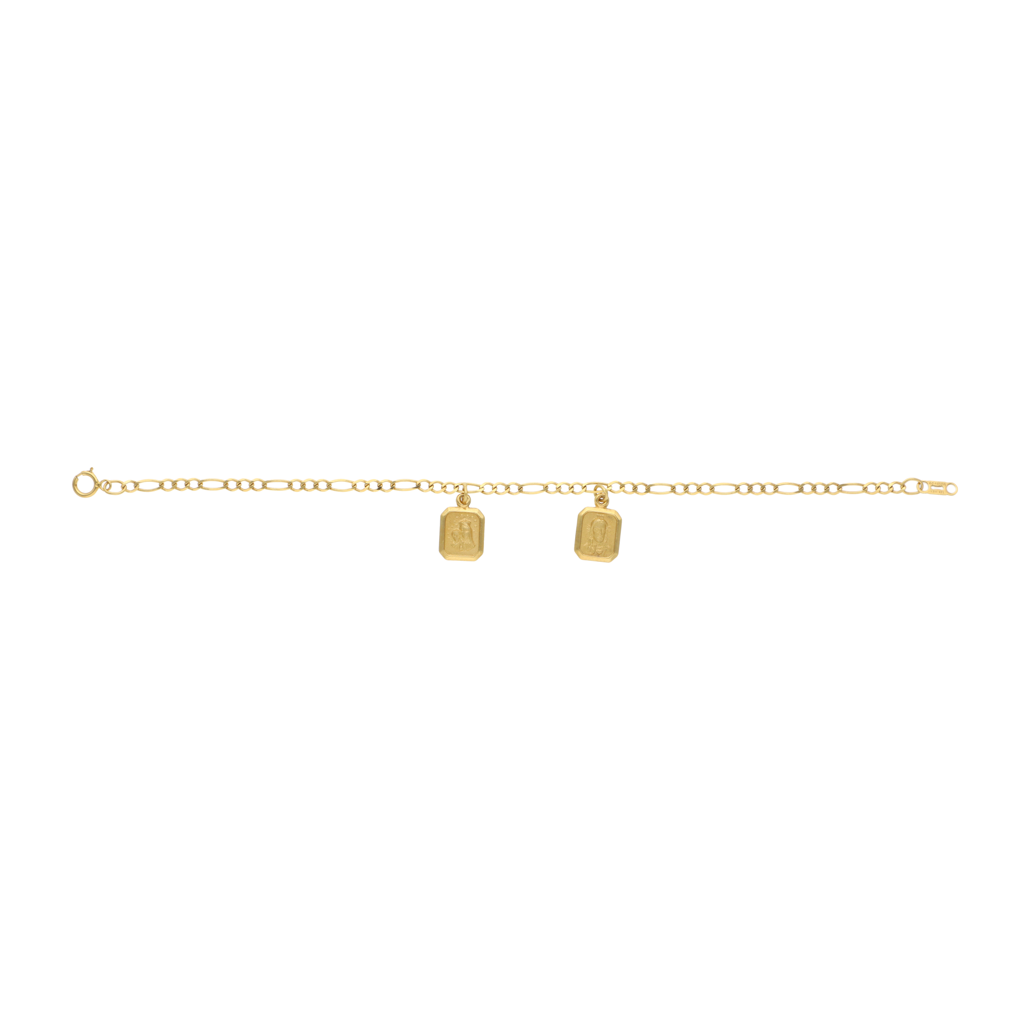 Pulsera escapulario cuadrado Carmen 14K