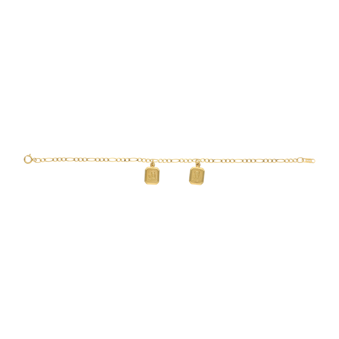 Pulsera escapulario cuadrado Carmen 14K
