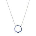 Collar círculo zafiros oro blanco 14K