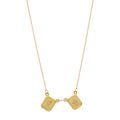 Collar escapulario cuadrado Carmen 14K