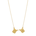 Collar escapulario cuadrado Carmen 14K
