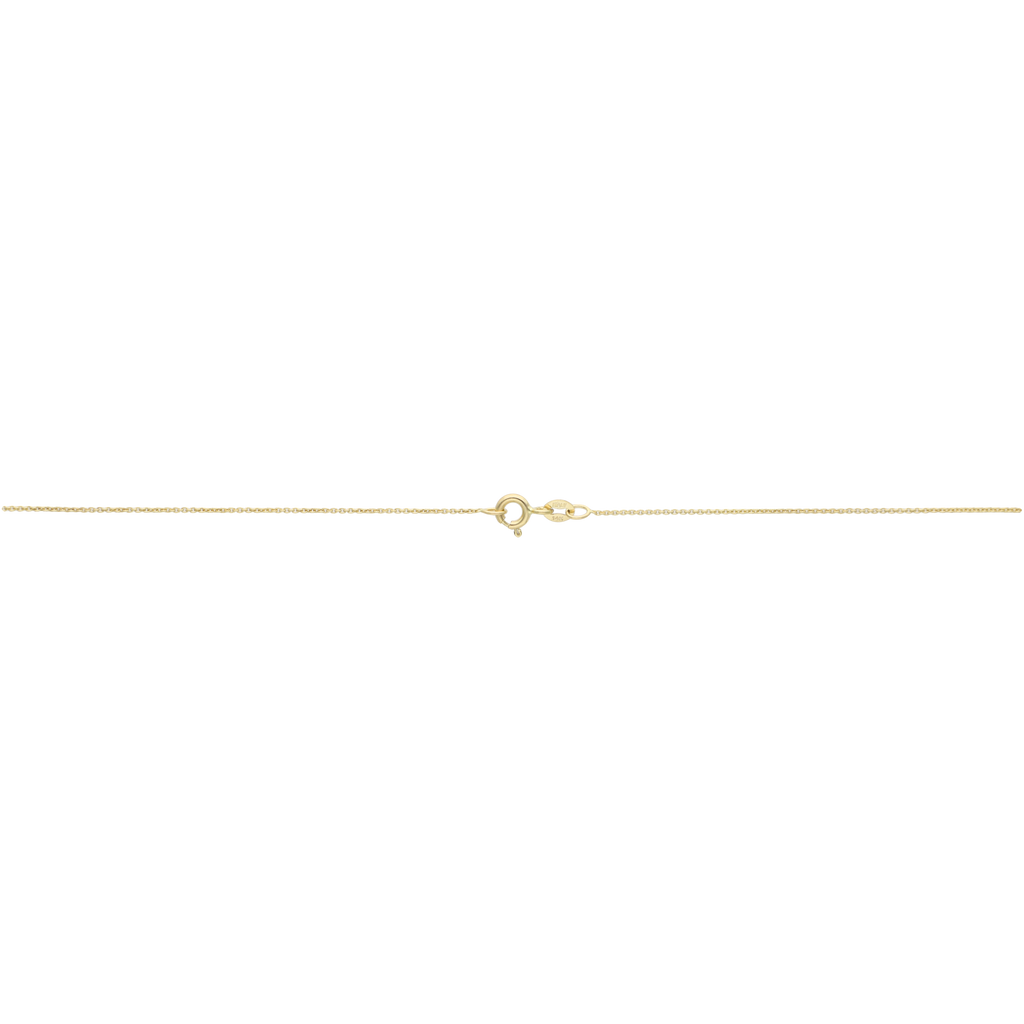 Collar medalla oval porcelana Guadalupe 14K
