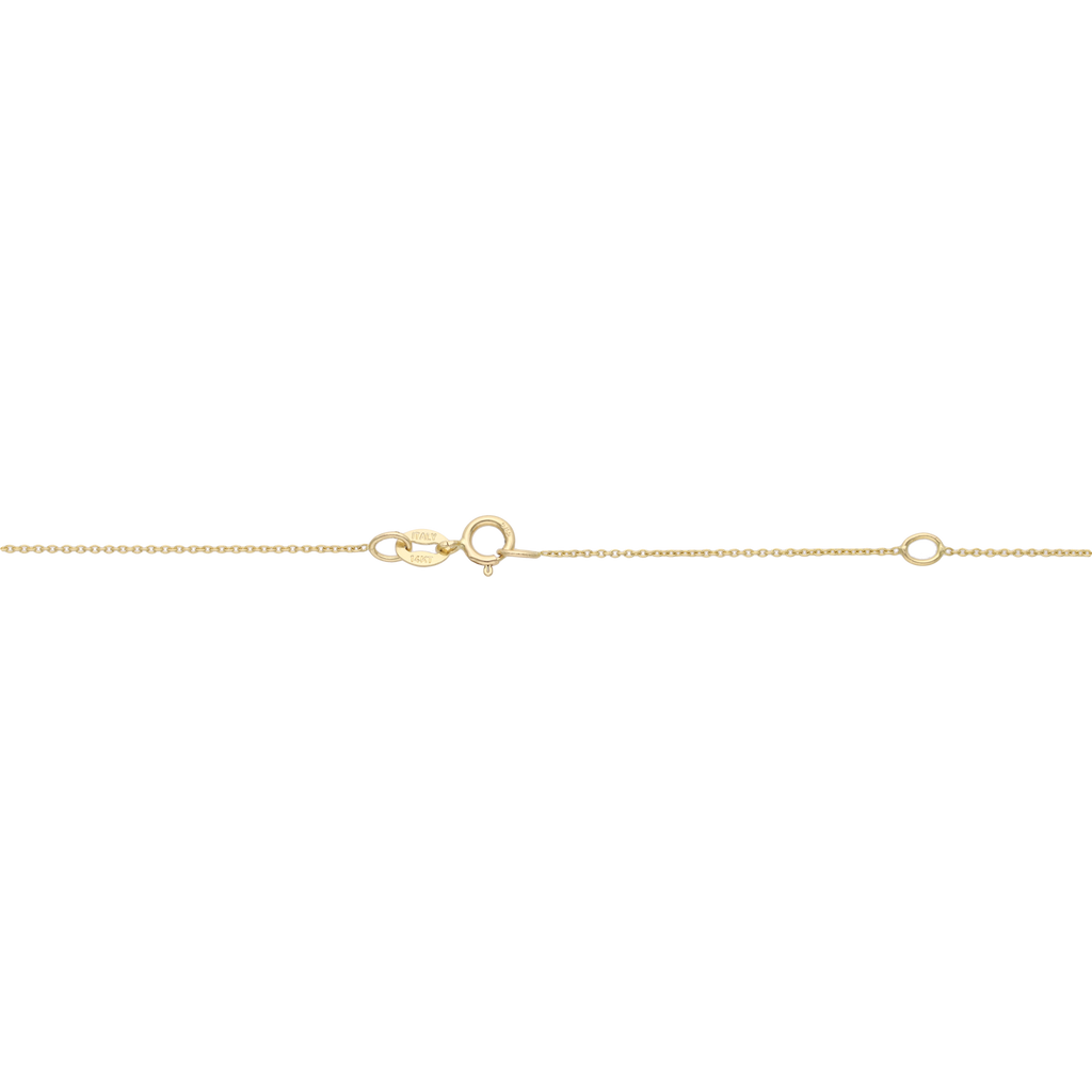 Set collar y broquel rubí/esmeralda 14K