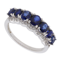 Churumbela zafiros oval y brillantes 14K