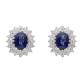 Broquel zafiro oval 3 líneas 14K