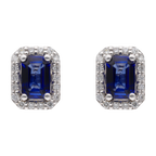 Broquel zafiro bisel brillantes 14K