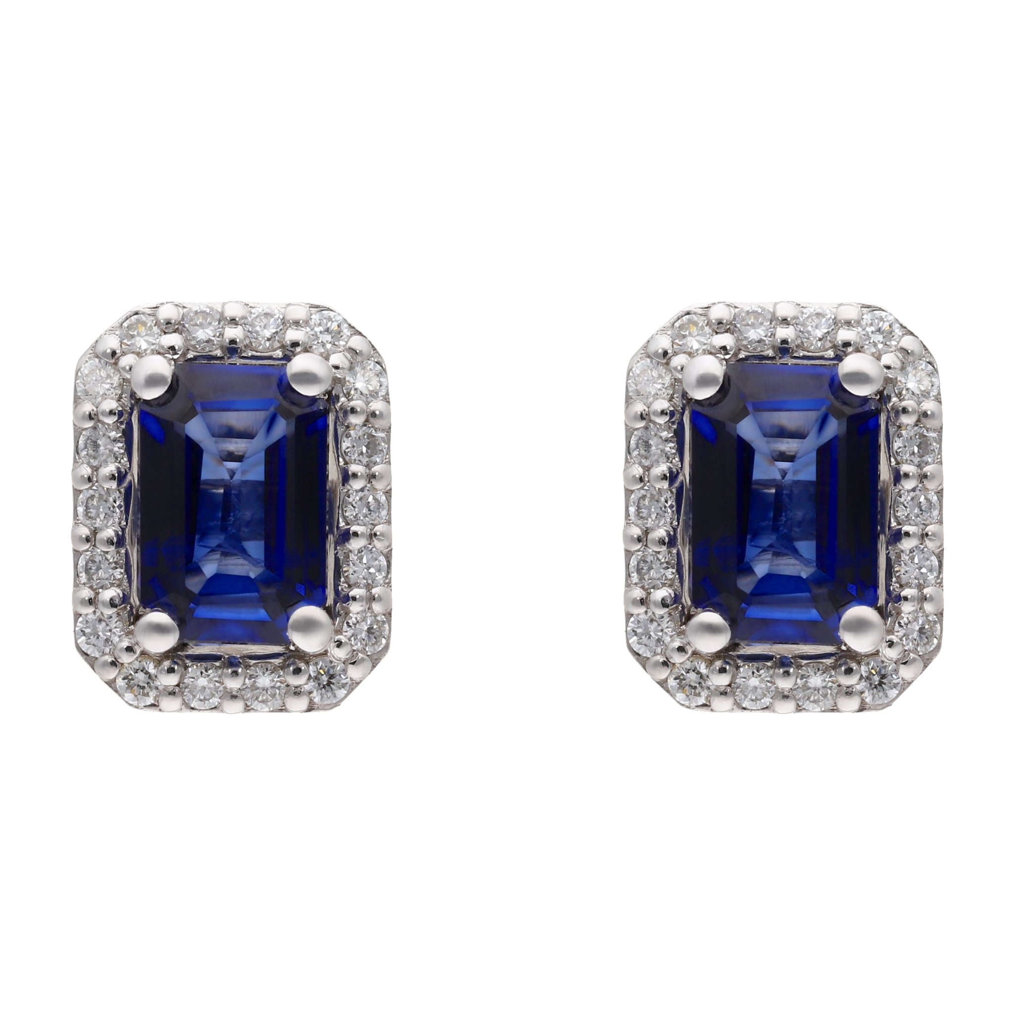 Broquel zafiro bisel brillantes 14K
