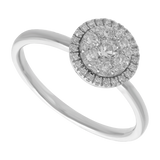 Anillo brillantes 0.44ct oro blanco 14K