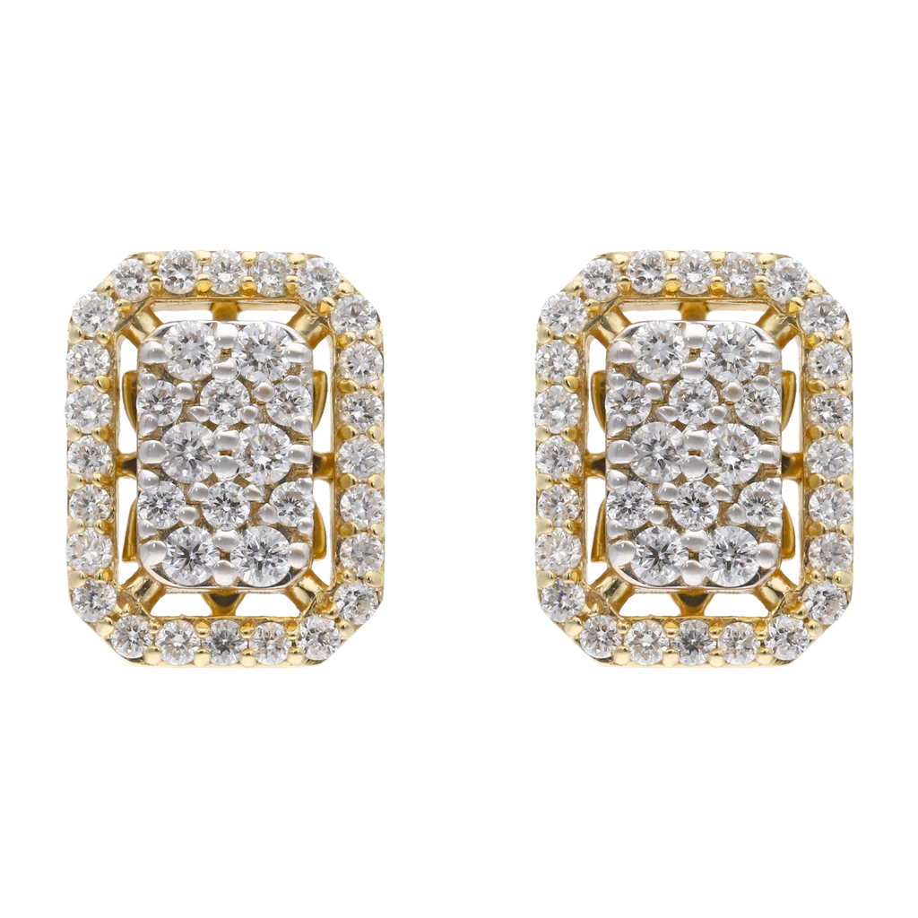 Broquel brillantes 0.41ct oro amarillo 14K