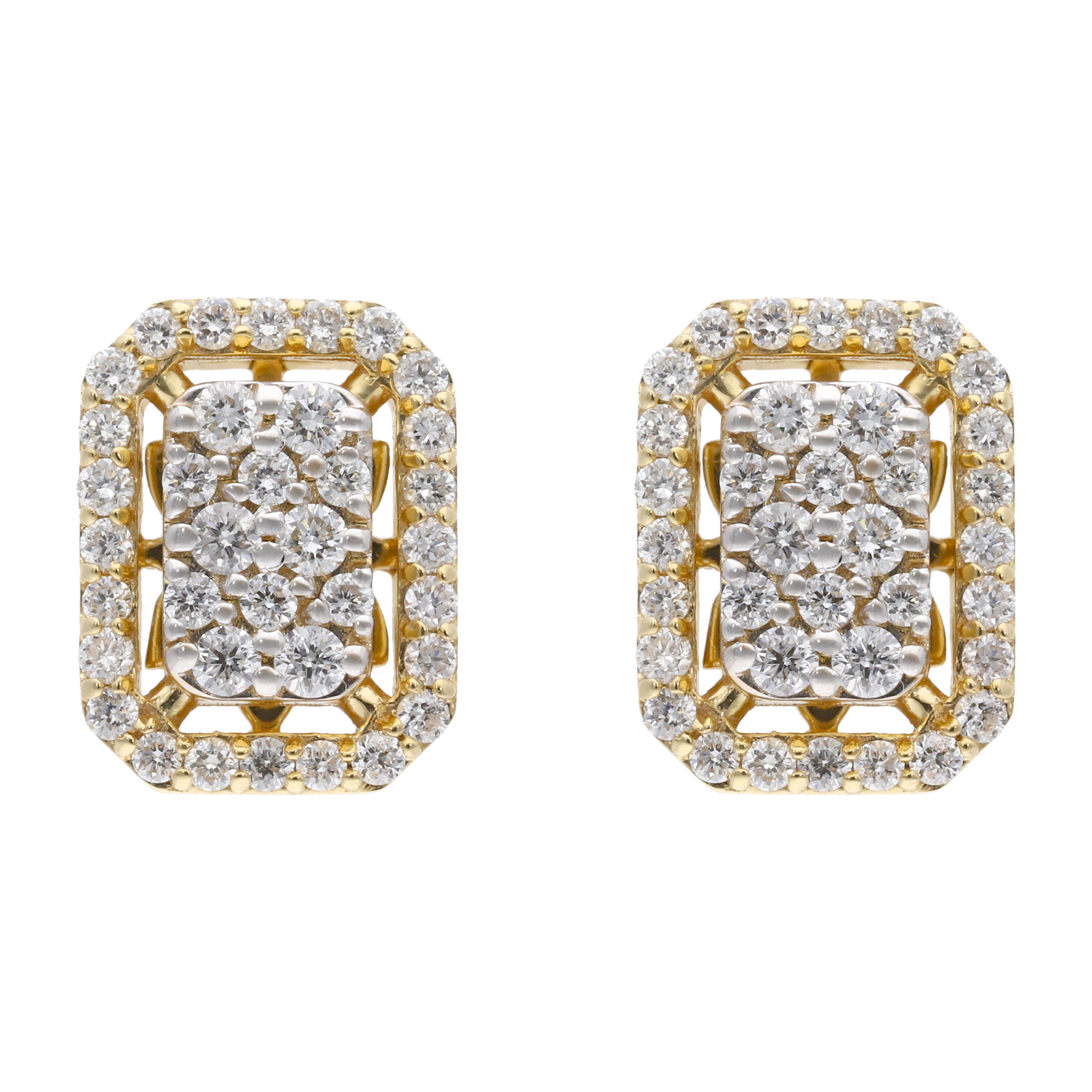 Broquel brillantes 0.41ct oro amarillo 14K