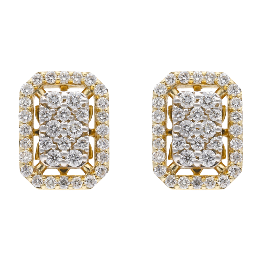 Broquel brillantes 0.41ct oro amarillo 14K