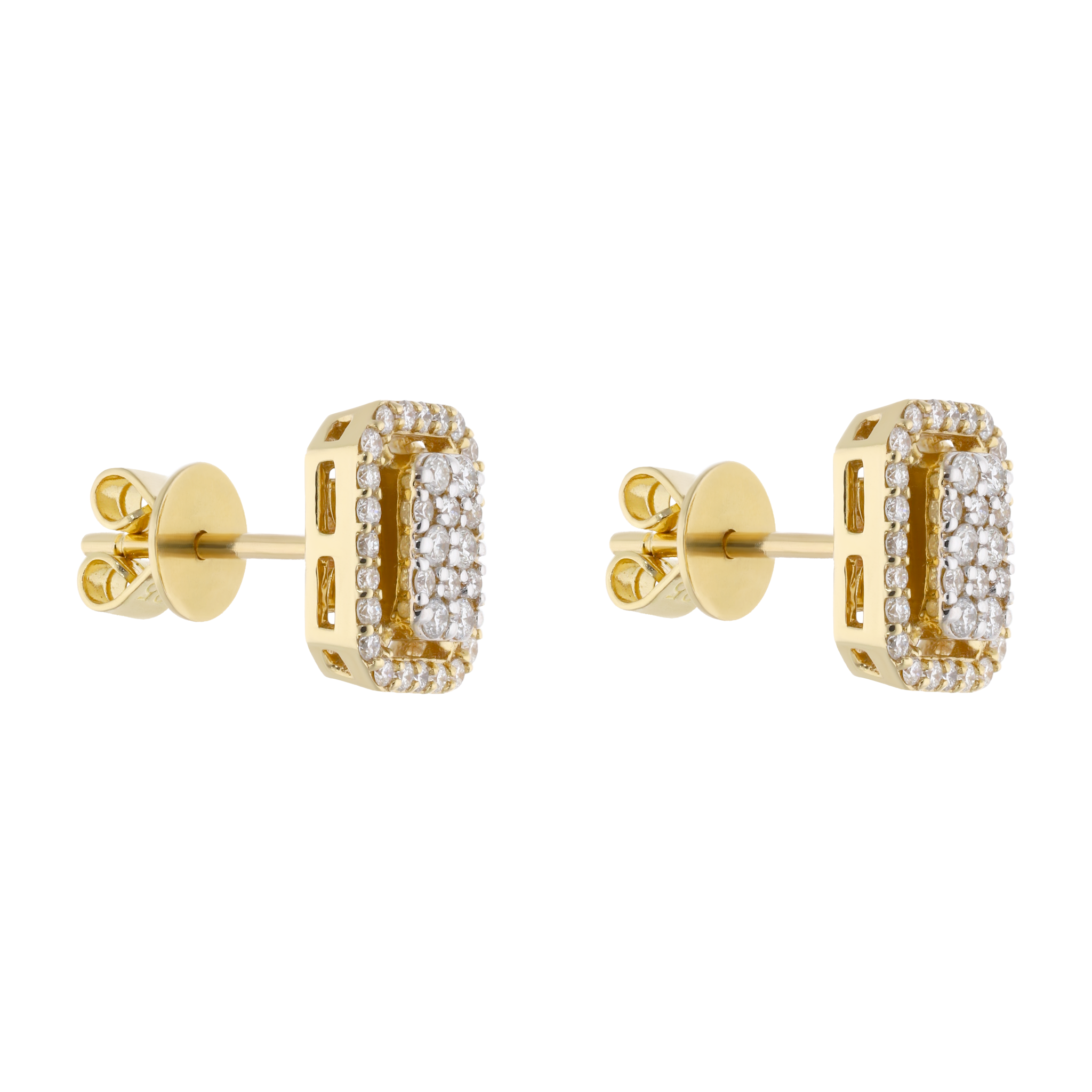 Broquel brillantes 0.41ct oro amarillo 14K