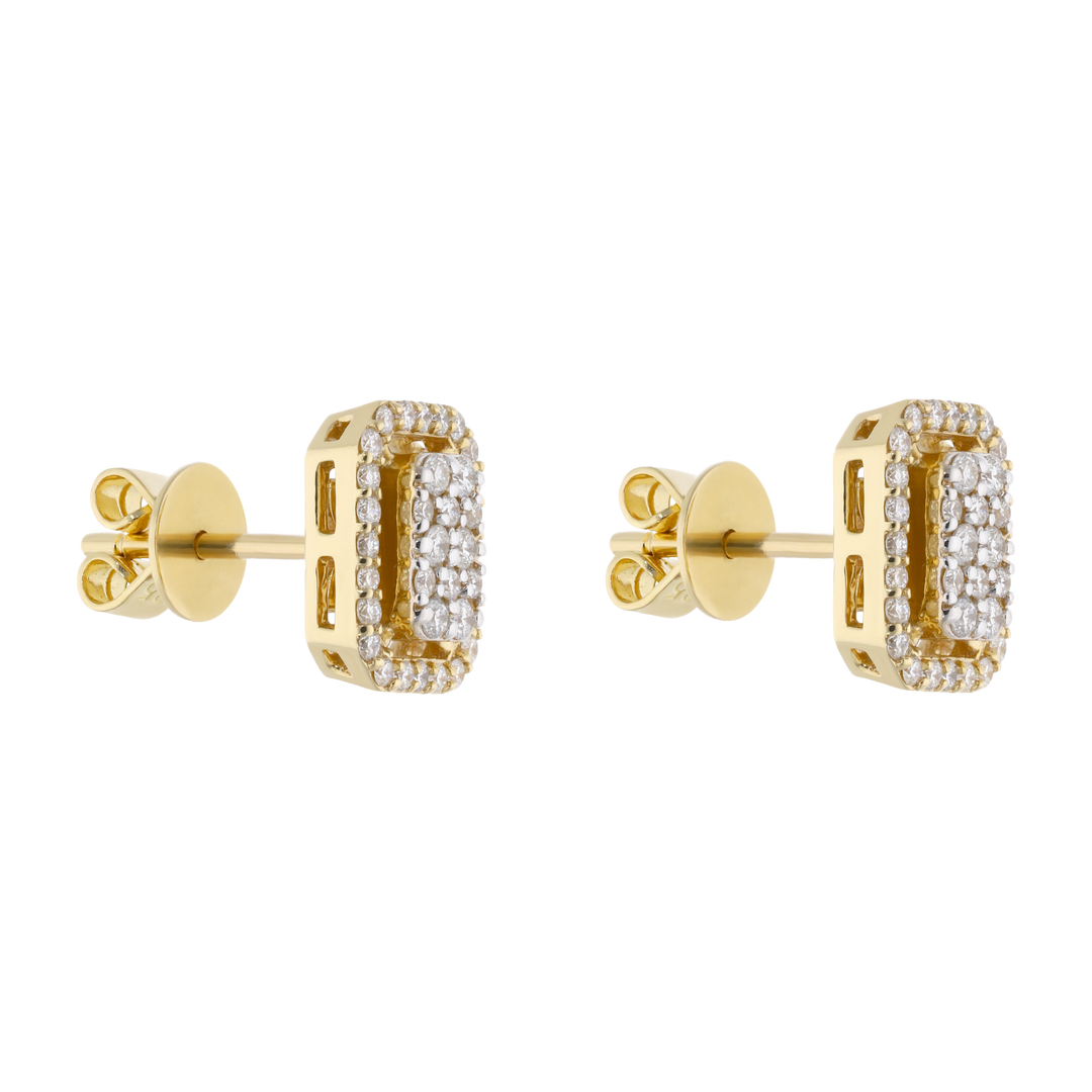 Broquel brillantes 0.41ct oro amarillo 14K