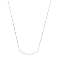 Collar sonrisa diamantes oro blanco 14K
