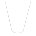 Collar sonrisa diamantes oro blanco 14K
