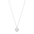 Collar dije redondo brillantes oro blanco 14K