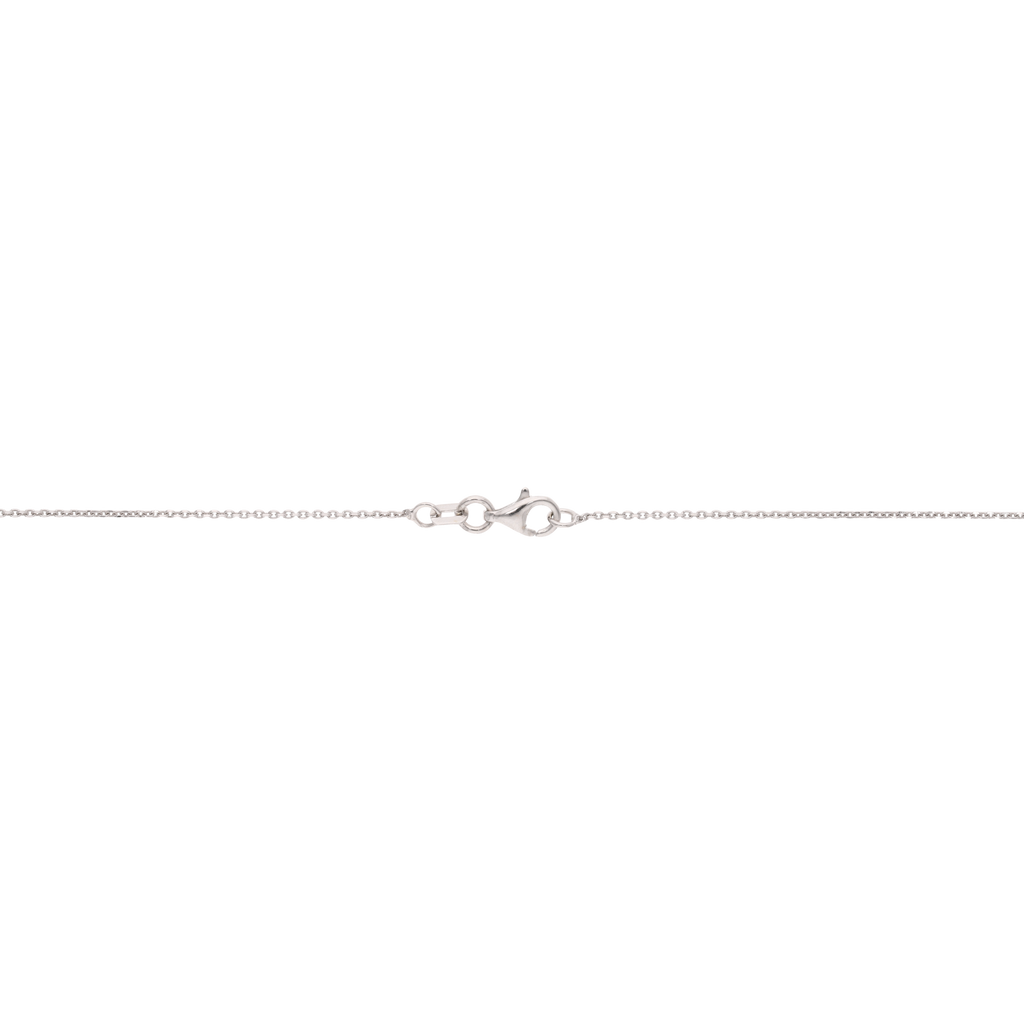 Collar dije redondo brillantes oro blanco 14K