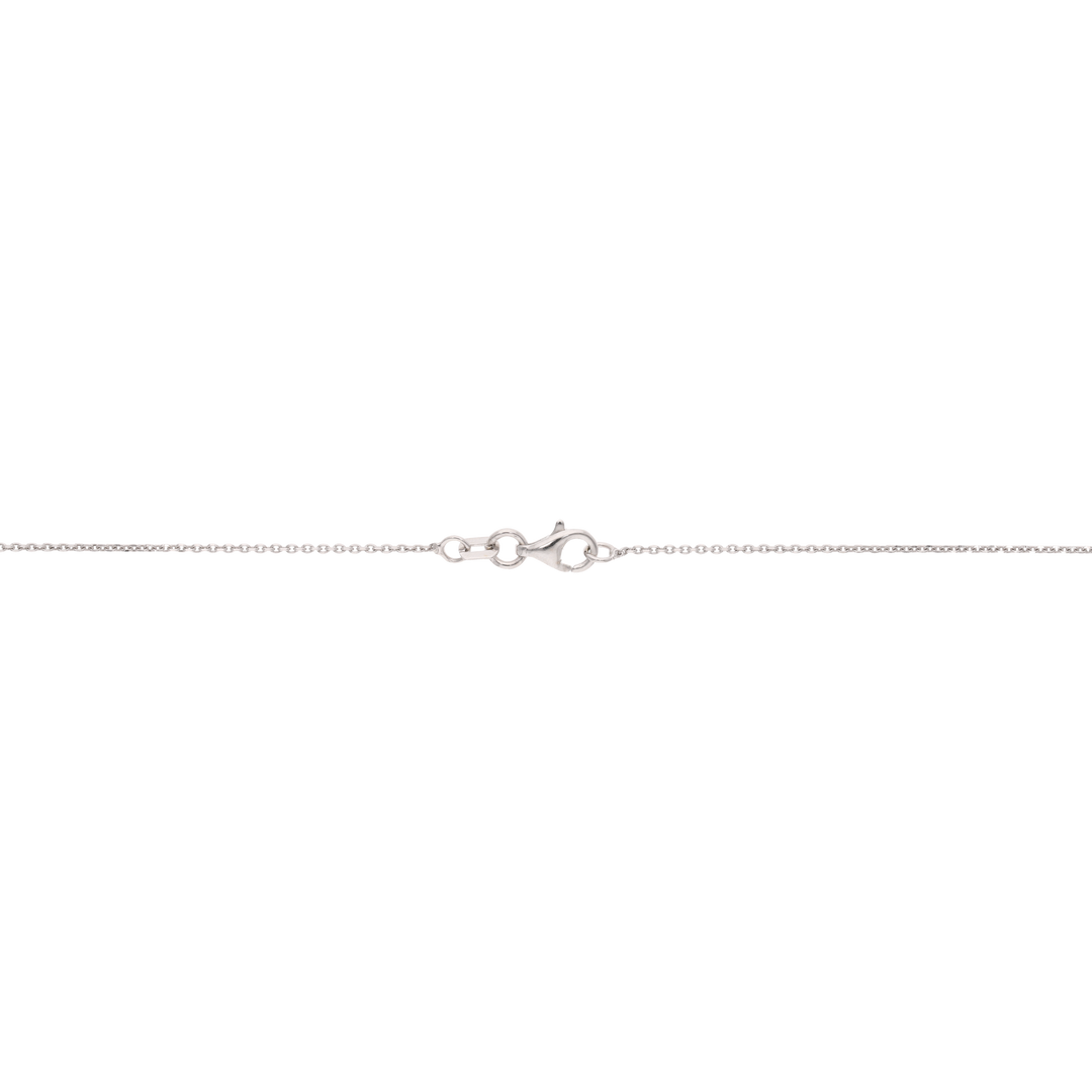 Collar dije redondo brillantes oro blanco 14K