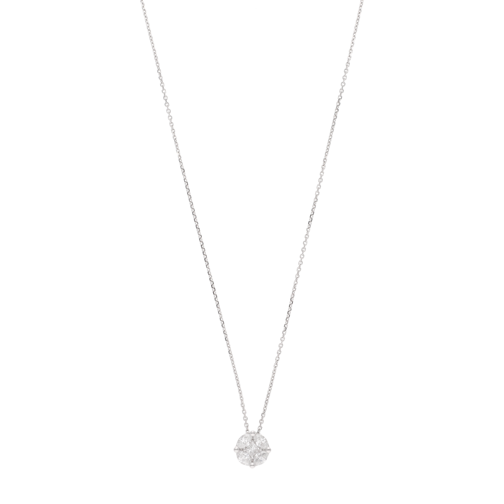 Collar diamantes multishape 14K