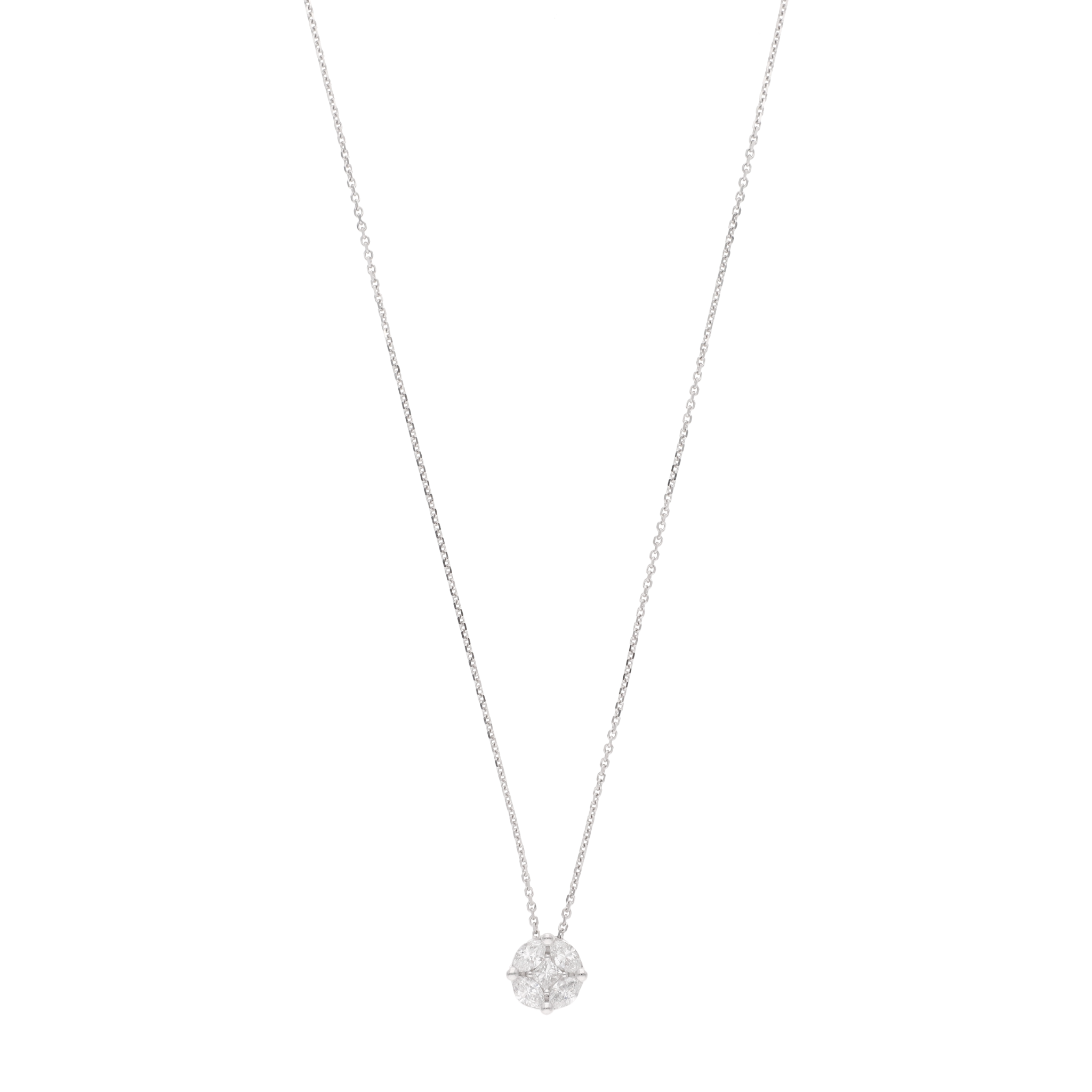 Collar diamantes multishape 14K