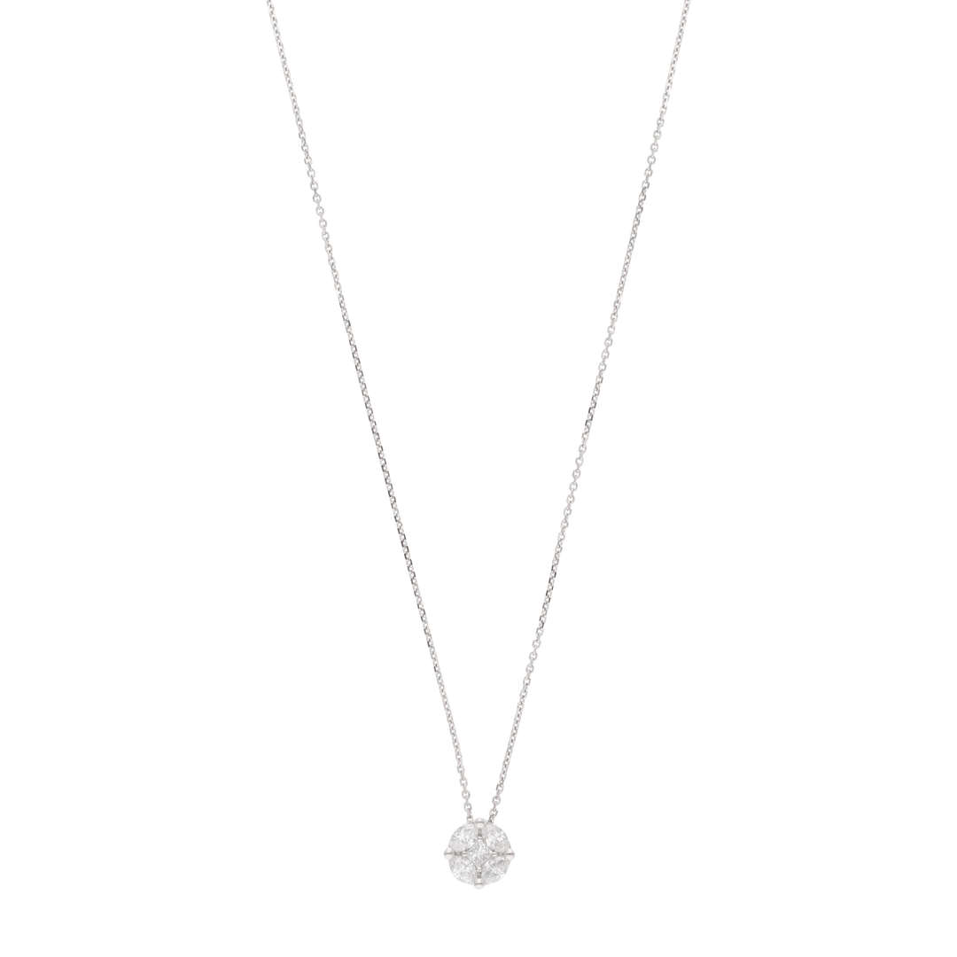 Collar diamantes multishape 14K