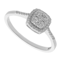 Anillo estilo cushion brillantes 14K
