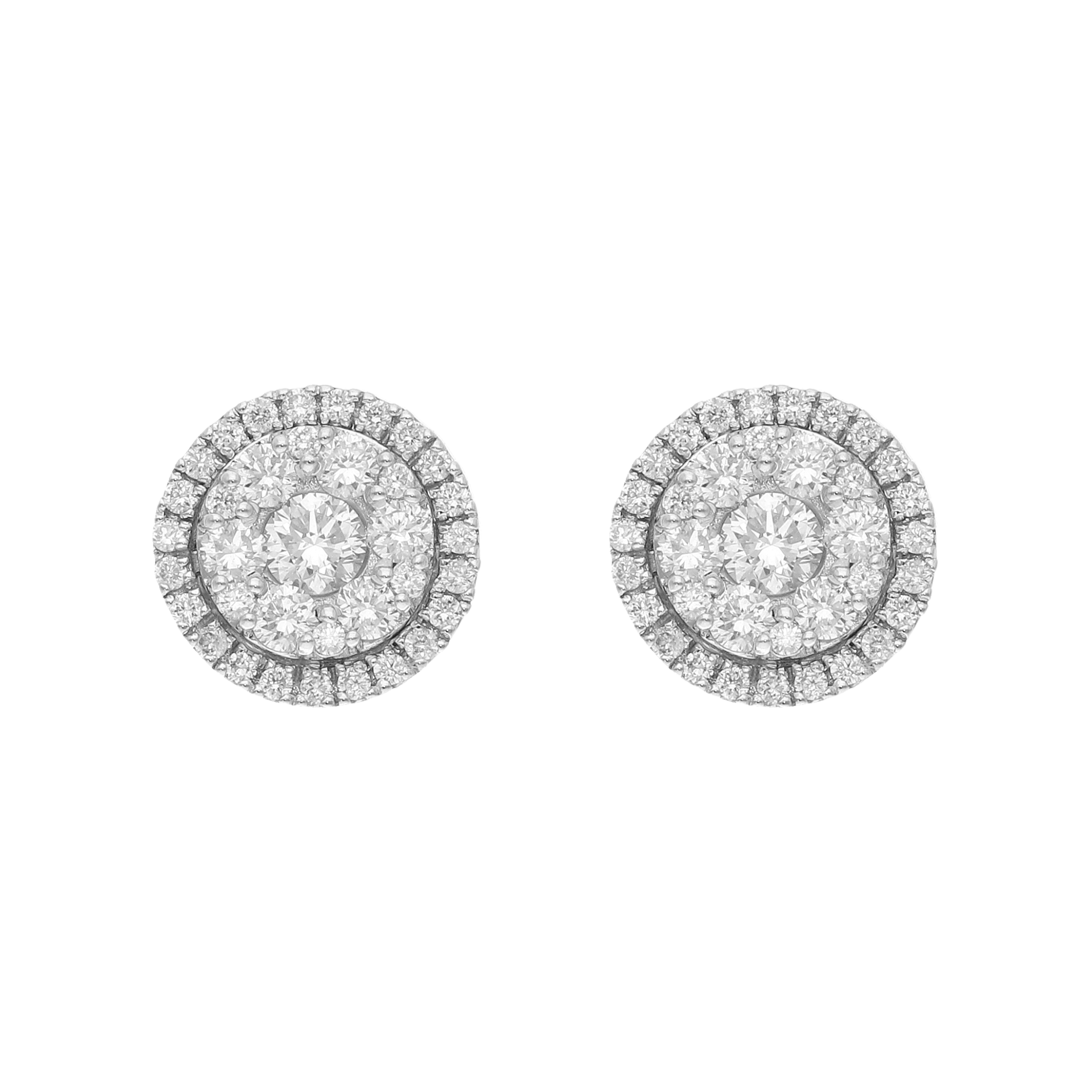 Broquel brillante solitario ilusión 14K