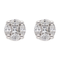 Broquel circular diamantes multishape 14K