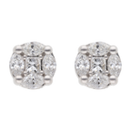 Broquel circular diamantes multishape 14K