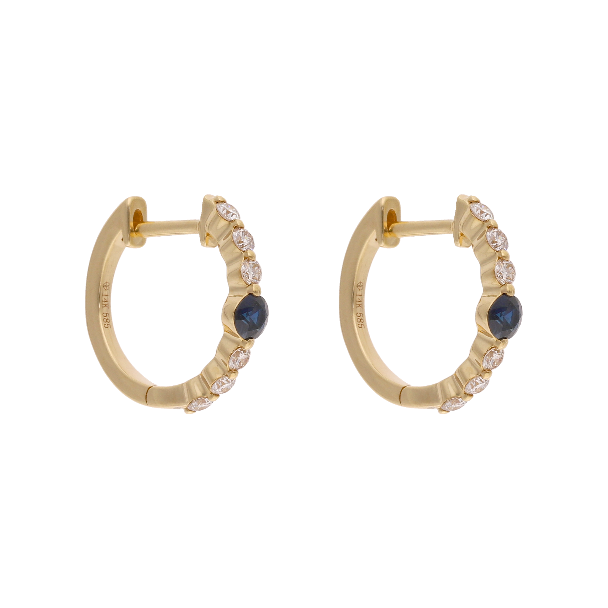 Huggies zafiro y brillantes 14K