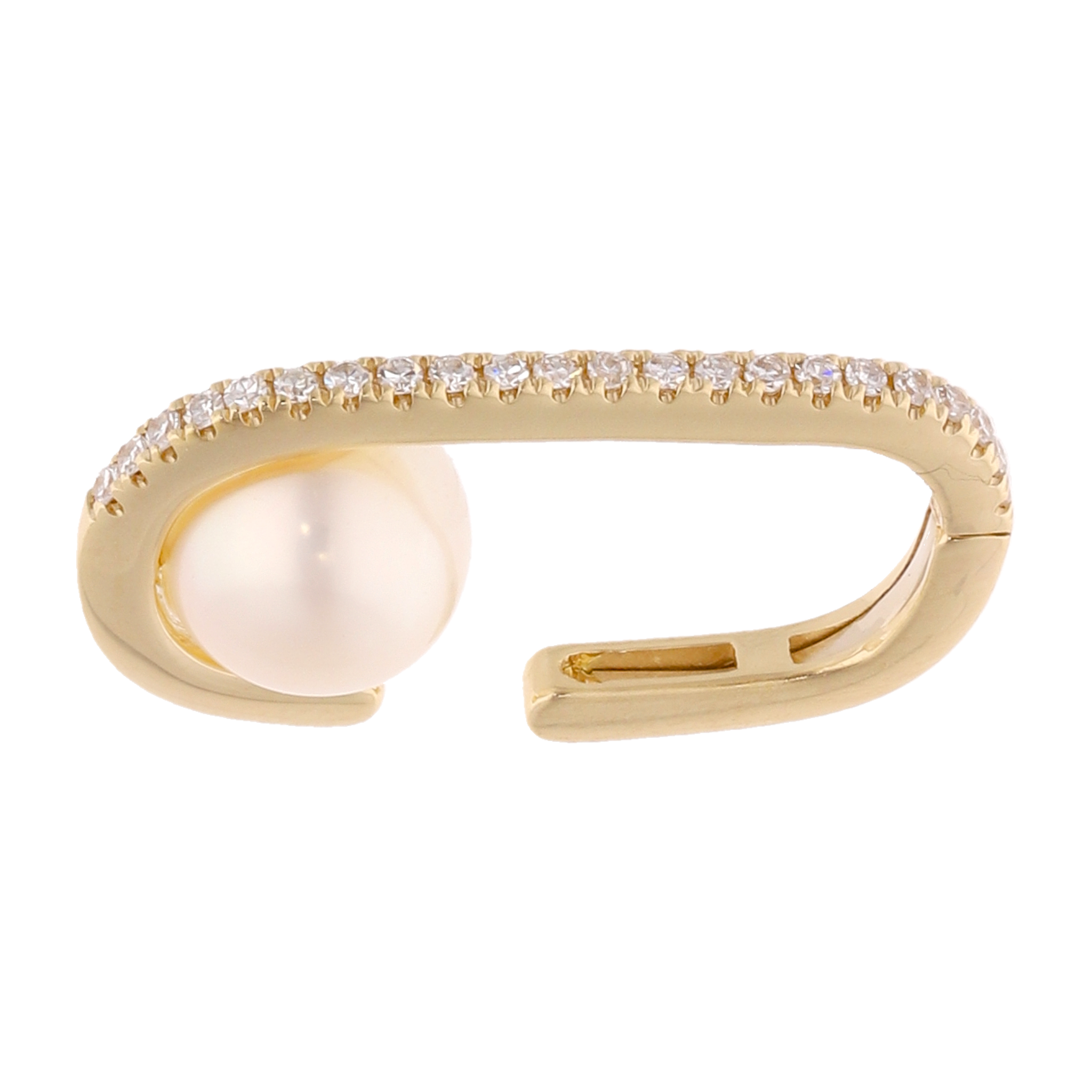 Earcuff clip diamantes 14K