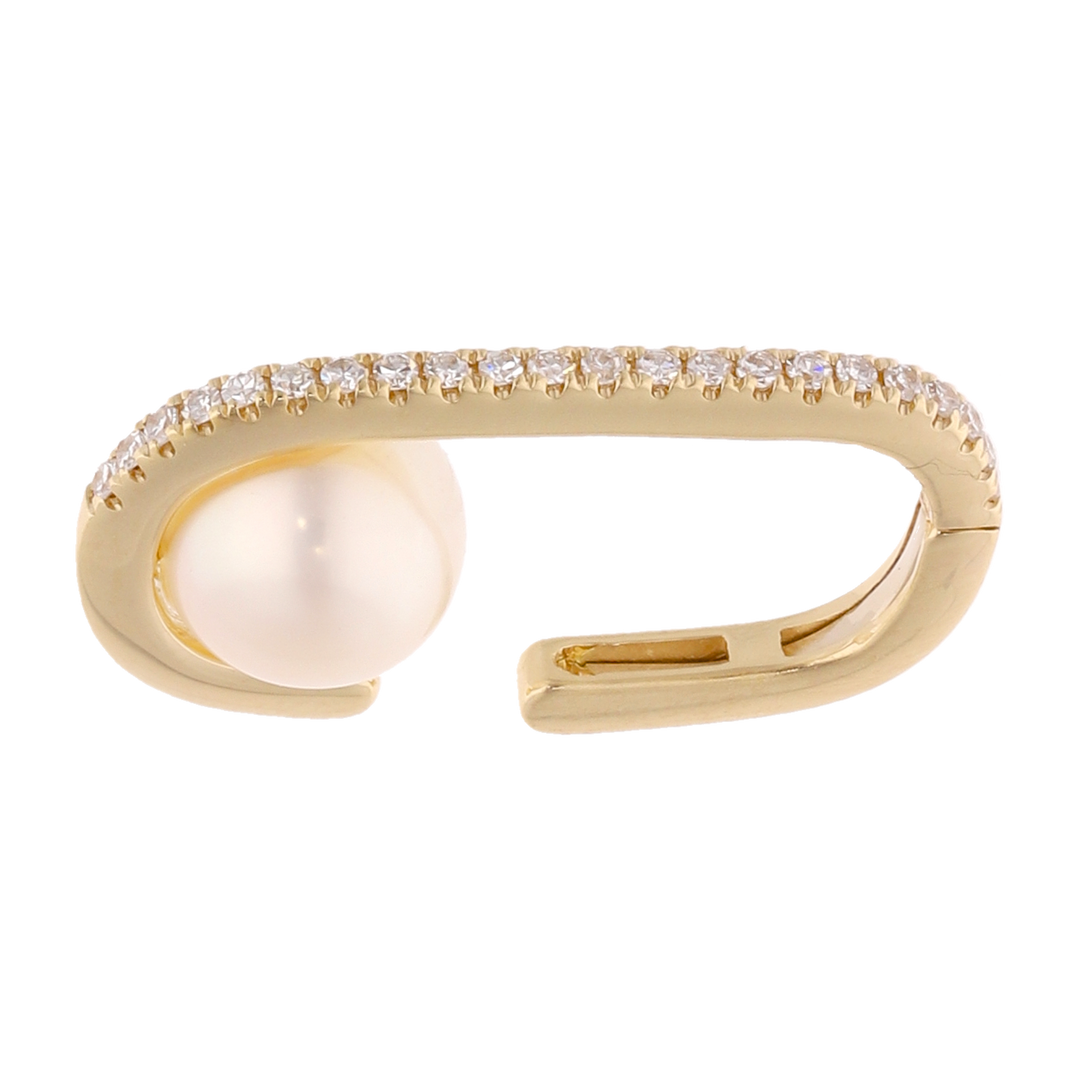 Earcuff clip diamantes 14K