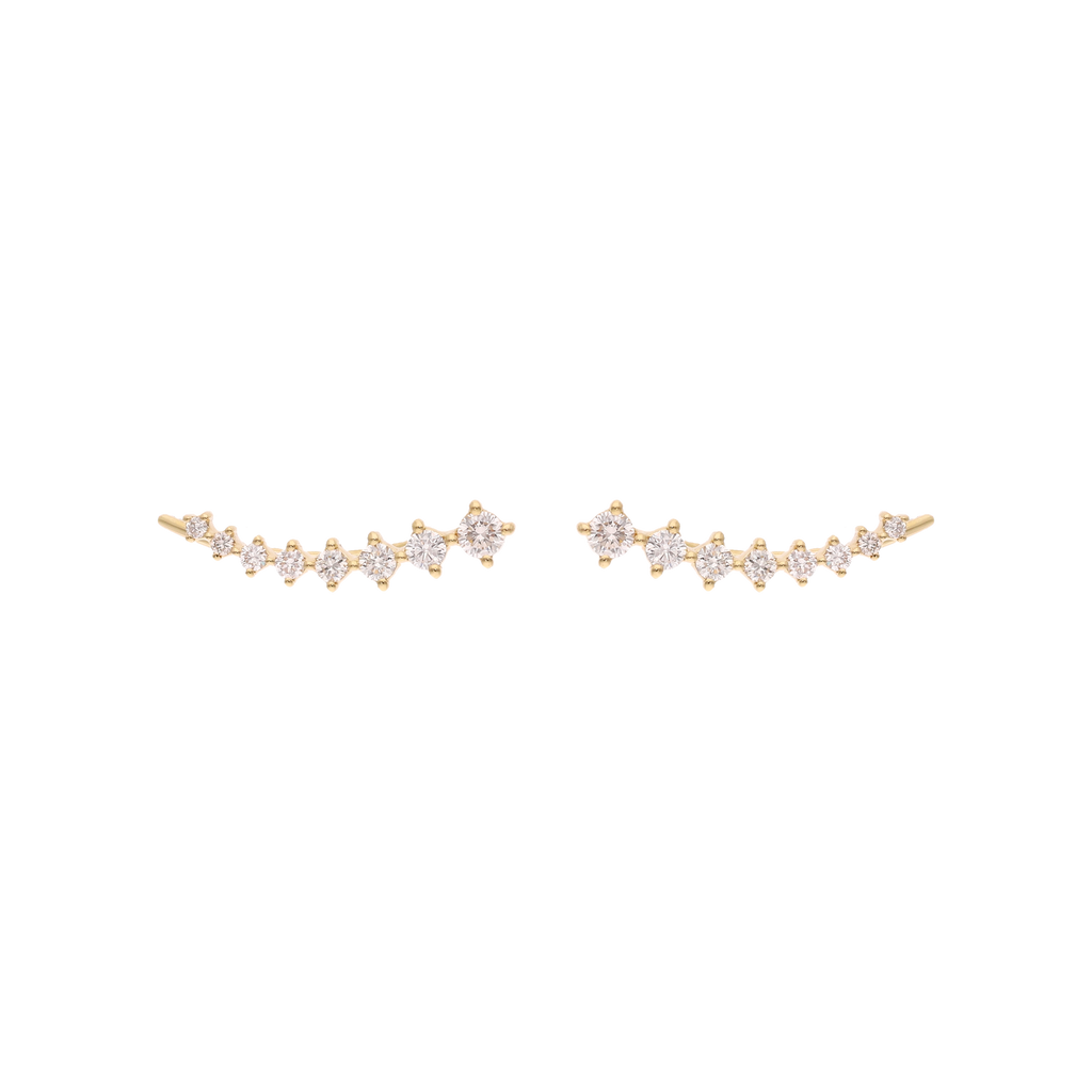 Earclimbers diamantes 0.32ct 14K