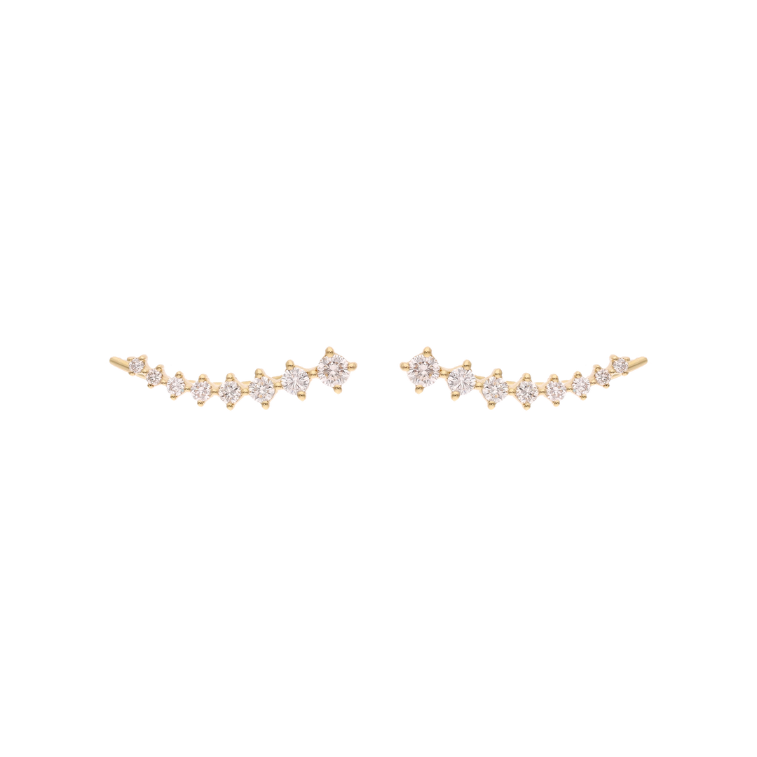 Earclimbers diamantes 0.32ct 14K