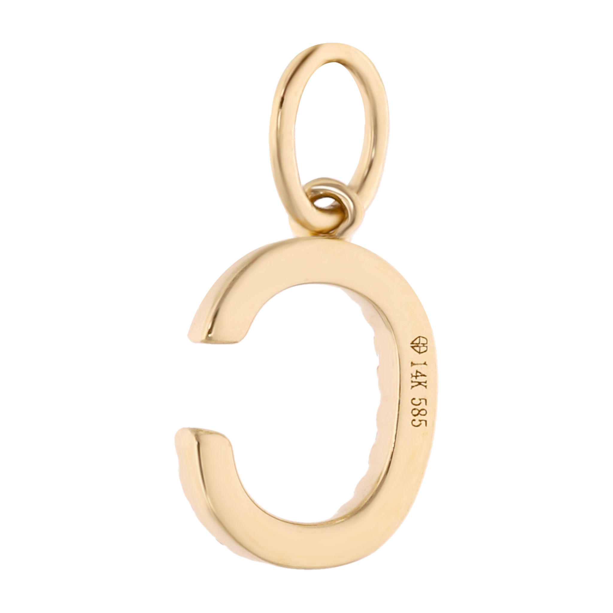 Dije inicial chica diamantes 14K