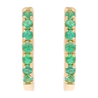 Huggies esmeraldas oro amarillo 14K